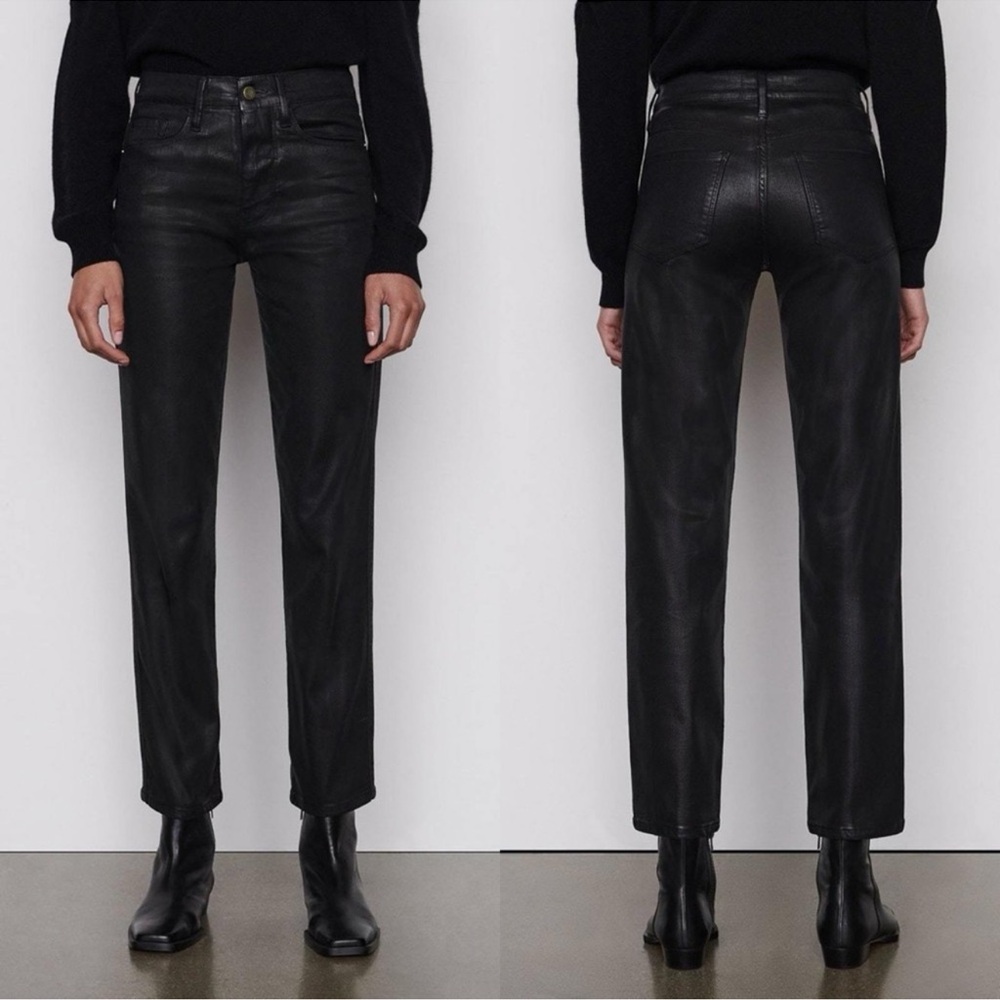 Frame Denim Black High Rise Jeans